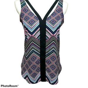 Candies Double V Cutout Shell Tank Sz XS N…
